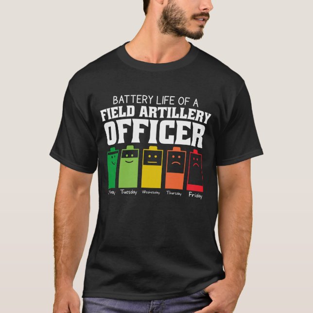 Akkulaufzeit eines Beauftragten für Feldbearbeitun T-Shirt (Vorderseite)