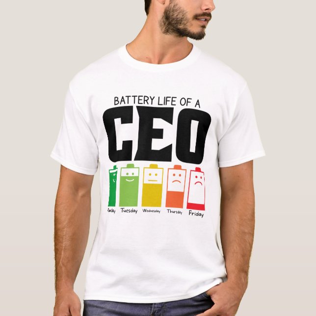Akkulaufzeit eines CEO T-Shirt (Vorderseite)