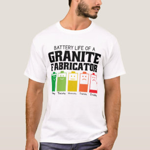 Akkulaufzeit eines Granitfabrikators T-Shirt