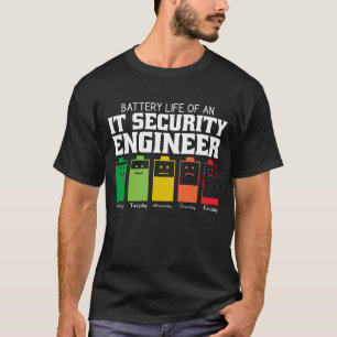 Akkulaufzeit eines IT-Sicherheitsingenieurs T-Shirt