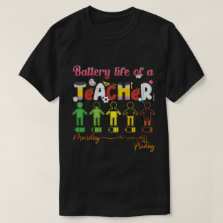 Akkulaufzeit eines Lehrers PNG-Gestaltung T-Shirt