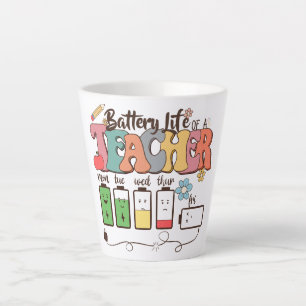 Akkulaufzeit eines Lehrers - Zuverlässiger Lehrer Milchtasse