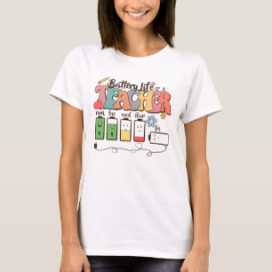 Akkulaufzeit eines Lehrers - Zuverlässiger Lehrer T-Shirt