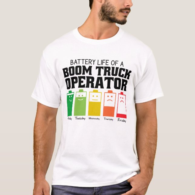 Akkulaufzeit eines LKW-Betreibers T-Shirt (Vorderseite)