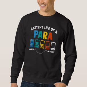 Akkulaufzeit eines Paraprofessorenlehrers Sweatshirt