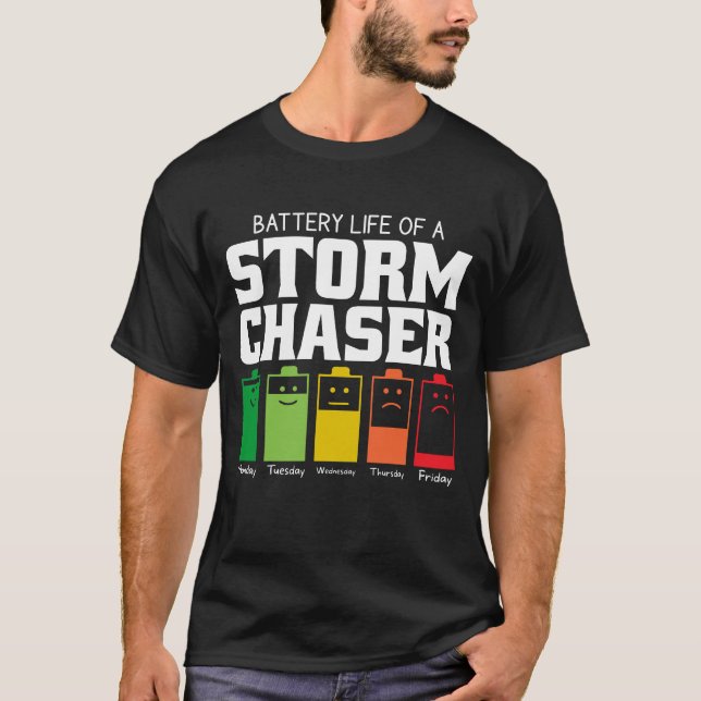 Akkulaufzeit eines Sturmabsturzes T-Shirt (Vorderseite)