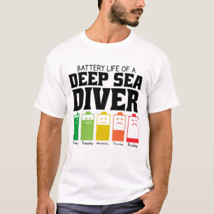 Akkulaufzeit eines Tiefseetauchers T-Shirt