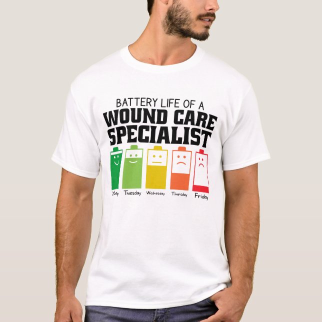 Akkulaufzeit eines Wundpflegerspezialisten T-Shirt (Vorderseite)