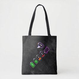 Akkulaufzeit - Retro Color Mix Edition Tasche