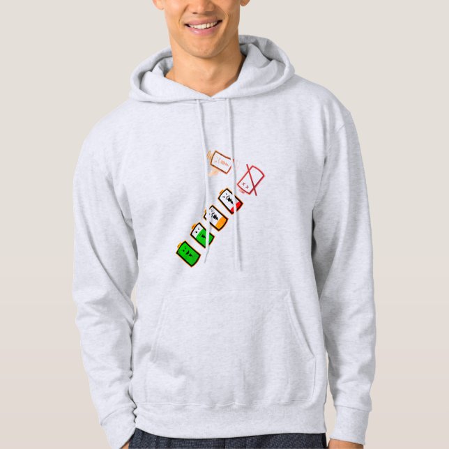 Akkulaufzeit - Retro White Edition Hoodie (Vorderseite)