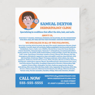 Akne Design, Dermatologe, Klinik für Dermatologie Flyer