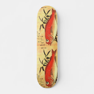 Akodai - Hiroshiges bunter japanischer Fisch-Druck Skateboard