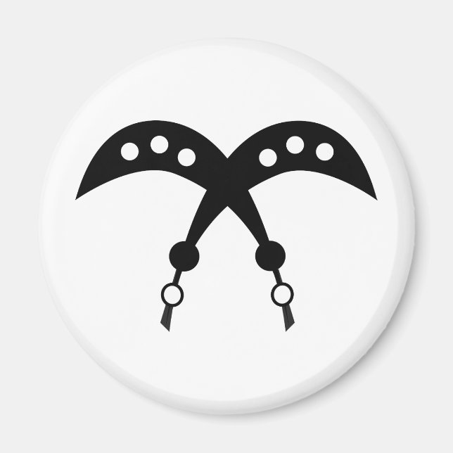 AKOFENA | Adinkra-Symbol des Mutes und der Werte Magnet (Vorne)