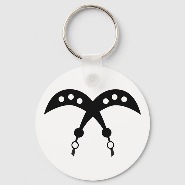 AKOFENA | Adinkra-Symbol des Mutes und der Werte Schlüsselanhänger (Vorderseite)