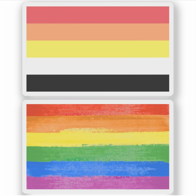Akoisexual Akoiromantic Pride Aufkleber (Vorderseite)