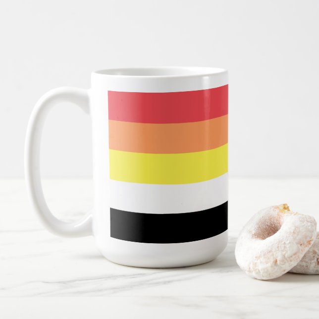 Akoisexual Akoiromantic Pride Kaffeetasse (Mit Donut)