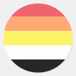 Akoisexuell Akoiromantische Pride-Flagge Runder Aufkleber