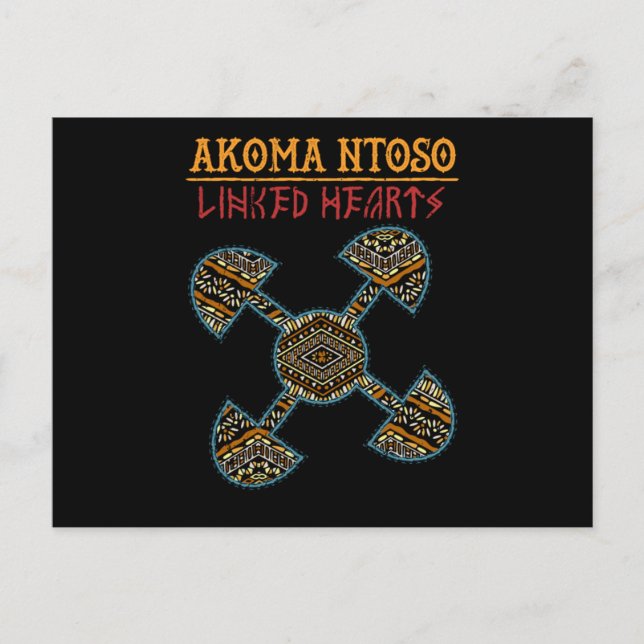 Akoma Ntoso African Tribal Symbol Black History Mo Ankündigungspostkarte (Vorderseite)