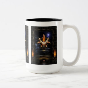 Akrellian Torch Fire Portrait Zweifarbige Tasse