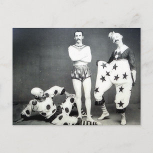 Akrobat und Clowns Postkarte