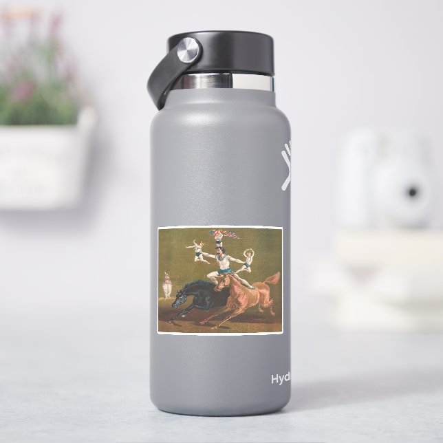 Akrobaten auf Pferd. Aufkleber (HydroFlask)