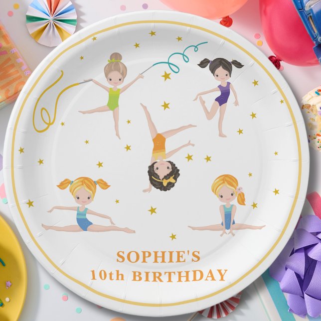 Akrobatik-Spaß zum Geburtstag für Kinder  Pappteller (Von Creator hochgeladen)