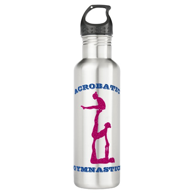 Akrobatische Gymnastik Edelstahlflasche (Vorderseite)