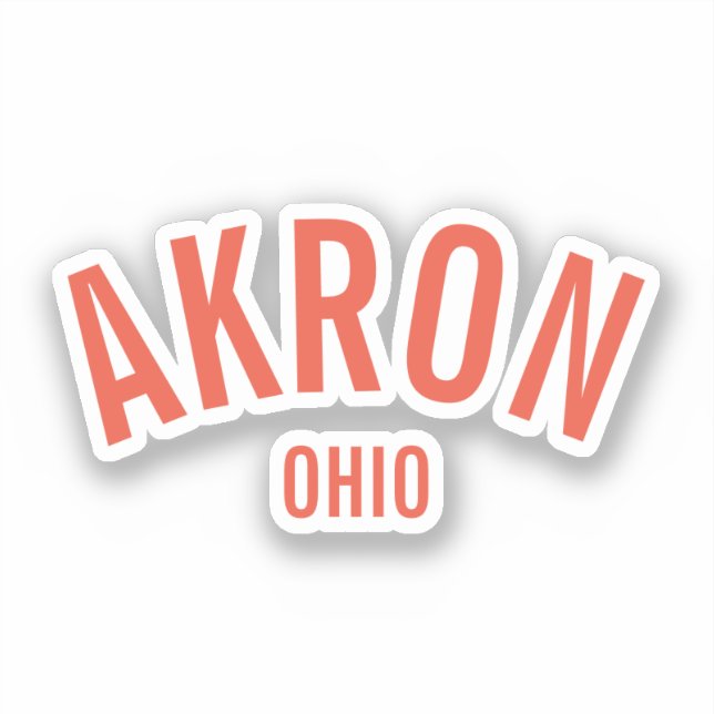 Akron, Ohio Aufkleber (Vorderseite)