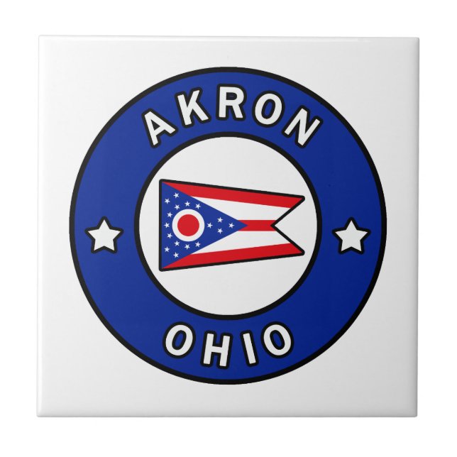 Akron Ohio Fliese (Vorderseite)