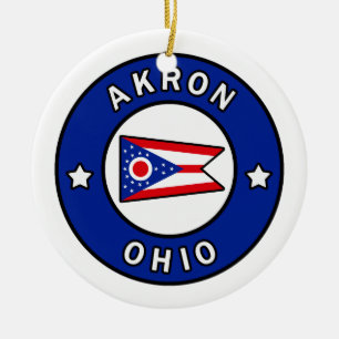 Akron Ohio Keramik Ornament