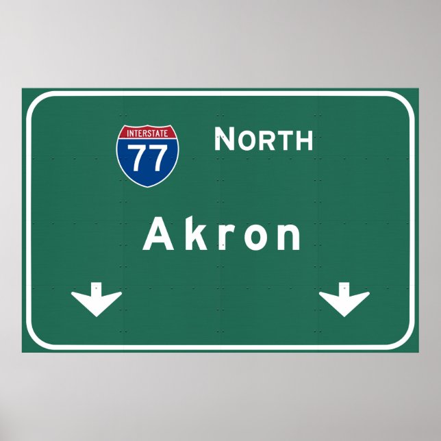 Akron Ohio oh Interstate Highway Freeway : Poster (Vorne)