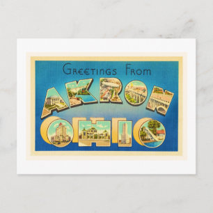 Akron Ohio OH Old Vintage Travel Souvenir Postkarte