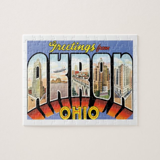 Akron Ohio Vintage Travel (Horizontal)