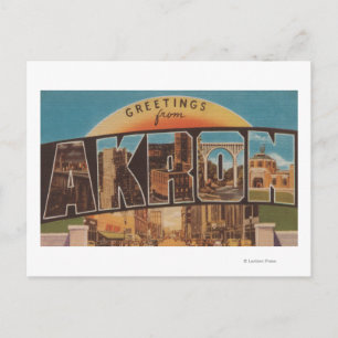 Akron, OhioLarge Letter ScenesAkron, OH Postkarte