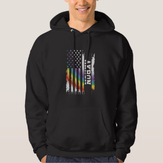 Akron United Staaten Rainbow unter US-Flagge Hoodie