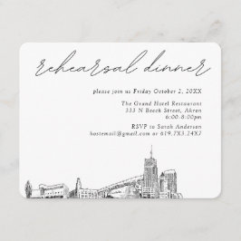 Akron Wedding Elegante Probe Dinner Begleitkarte