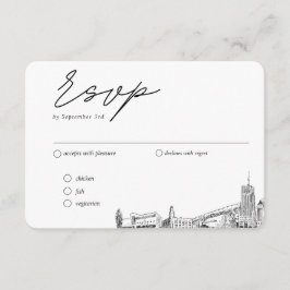 Akron Wedding Traditionelle UAWG Meal Optionen Begleitkarte