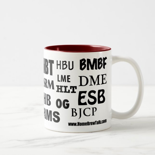 Akronym-Kaffee-Tasse Zweifarbige Tasse (Rechts)