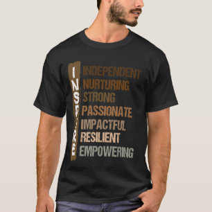 Akronym Melanin Empowerment Schwarze Geschichte in T-Shirt