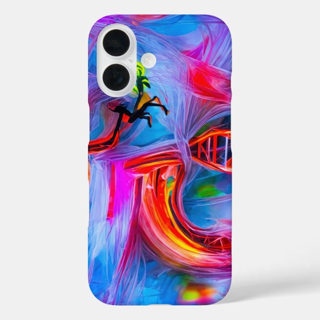 Akrophobie iPhone 16 Hülle (Rückseite)