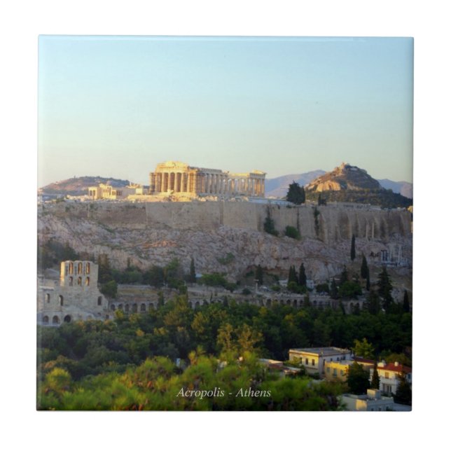 Akropolis - Athen Fliese (Vorderseite)