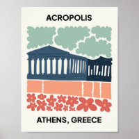 Akropolis Athen Griechenland abstrakt Reise floral