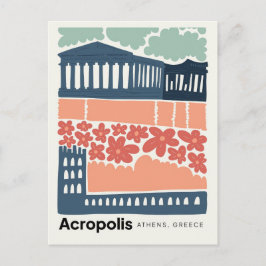 Akropolis Athen Griechenland abstrakte Reisemöglic Postkarte