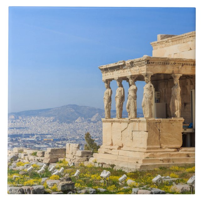 Akropolis, Athen, Griechenland Fliese (Vorderseite)