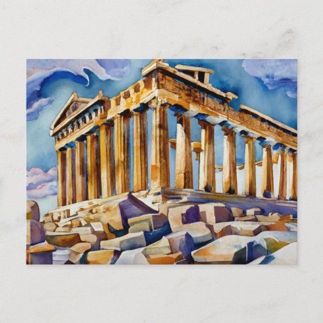 Akropolis Athen, Griechenland Postkarte (Vorderseite)