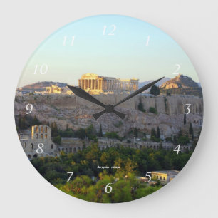 Akropolis - Athen Große Wanduhr