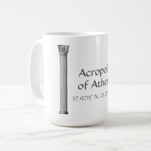 Akropolis Athens Breitengrad Kaffeetasse