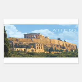 Akropolis-Aufkleber Rechteckiger Aufkleber