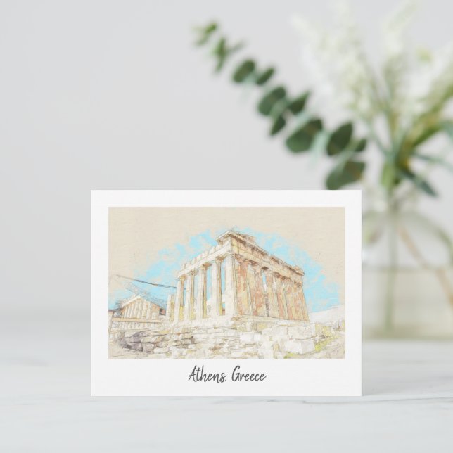 Akropolis Hill in Athen, Griechenland Postkarte (Stehend Vorderseite)