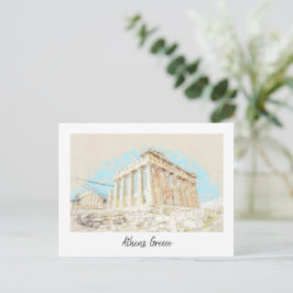 Akropolis Hill in Athen, Griechenland Postkarte